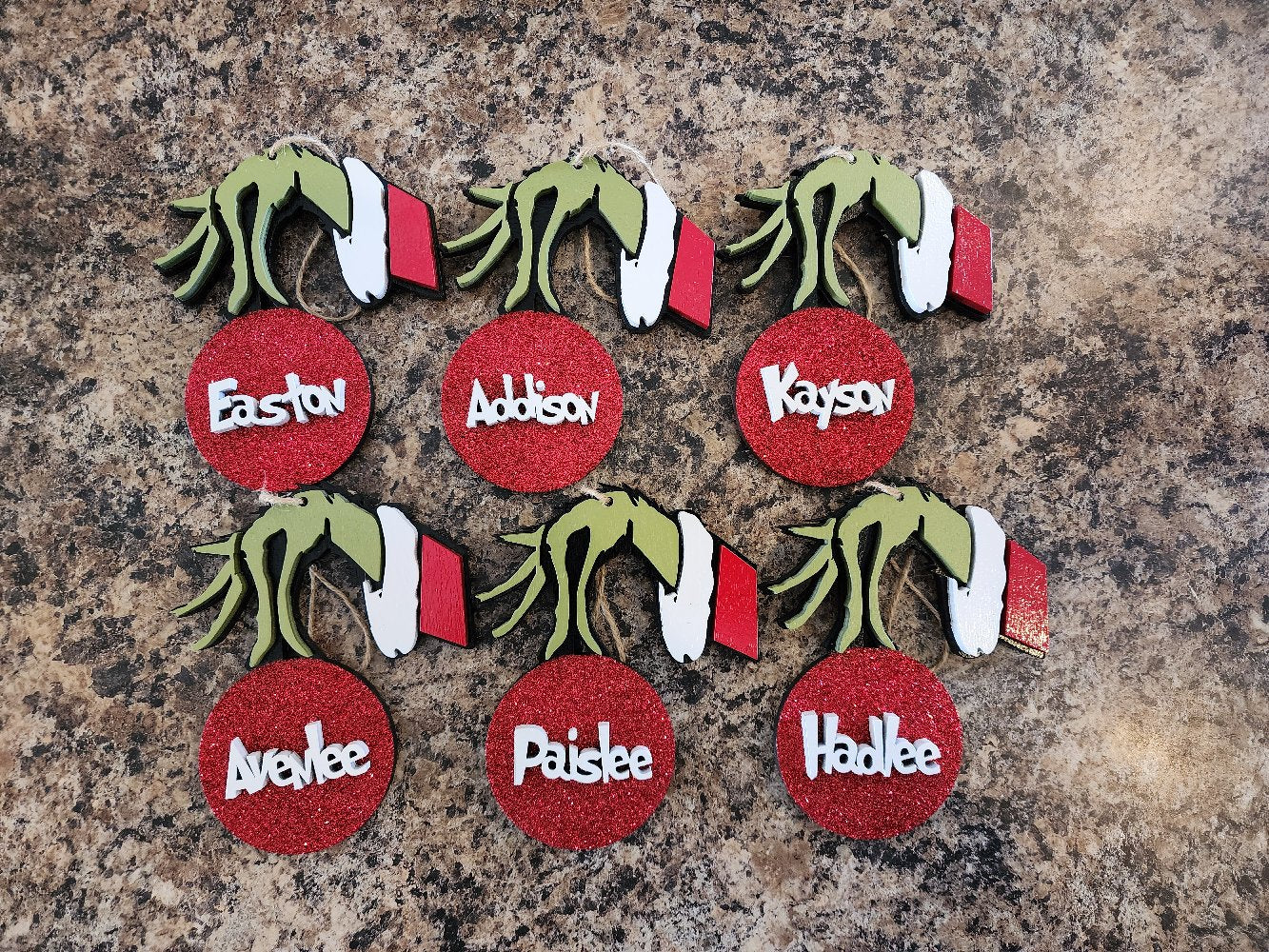 Grinch Hand Ornament