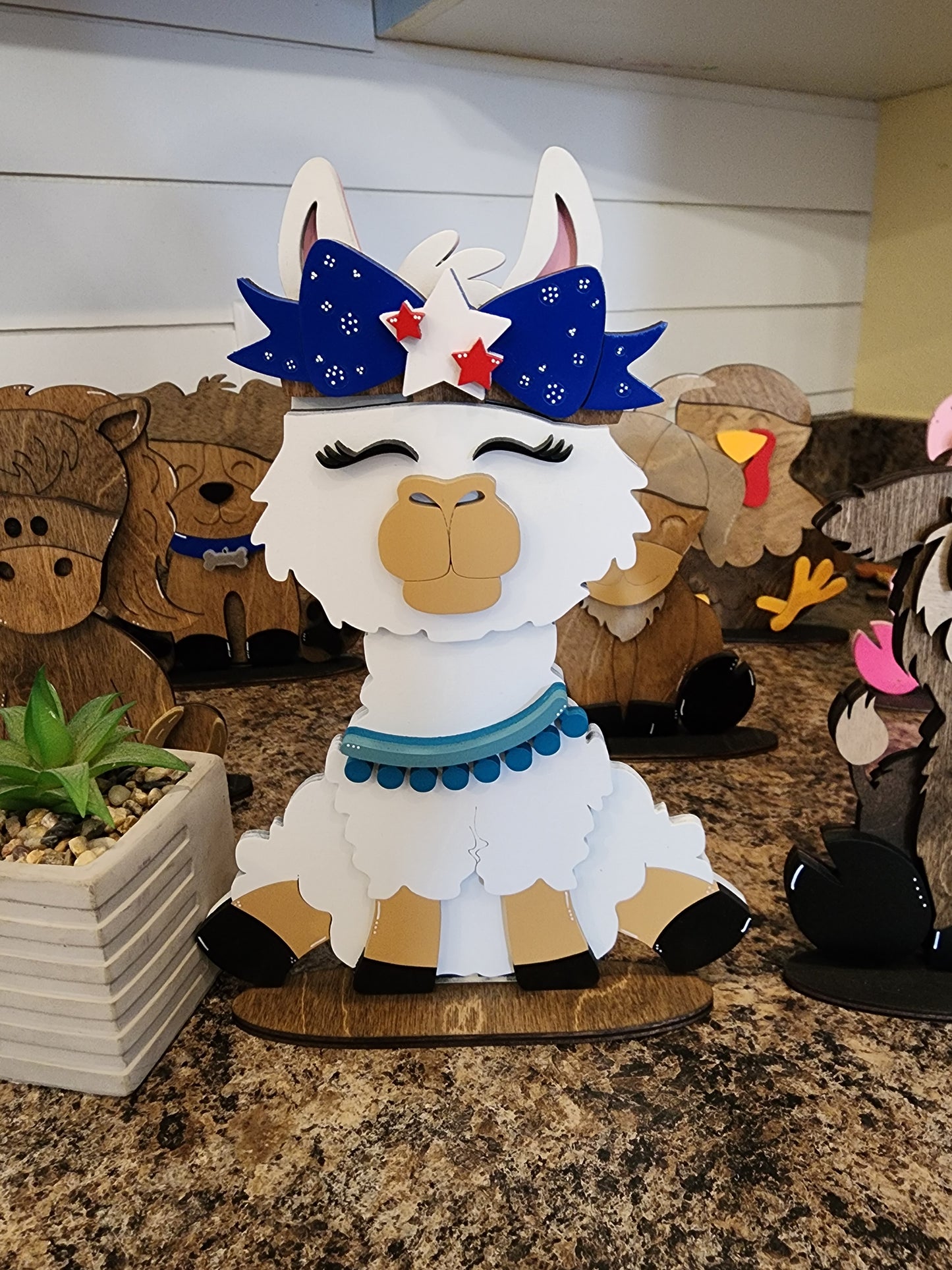 Large Interchangeable Bows for Porch Animals