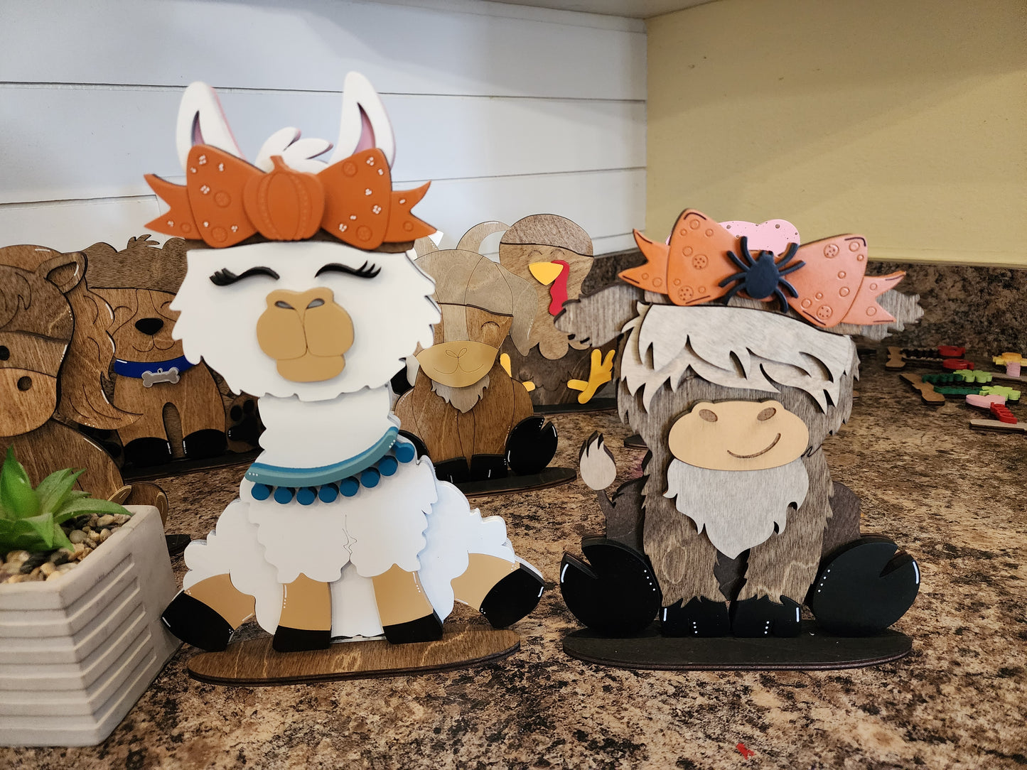 Large Interchangeable Bows for Porch Animals