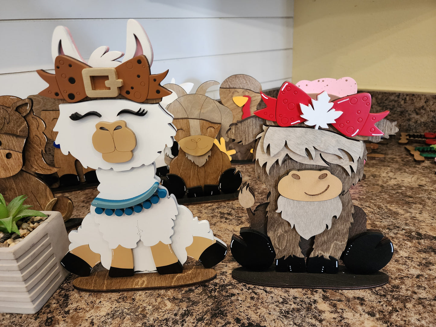 Large Interchangeable Bows for Porch Animals