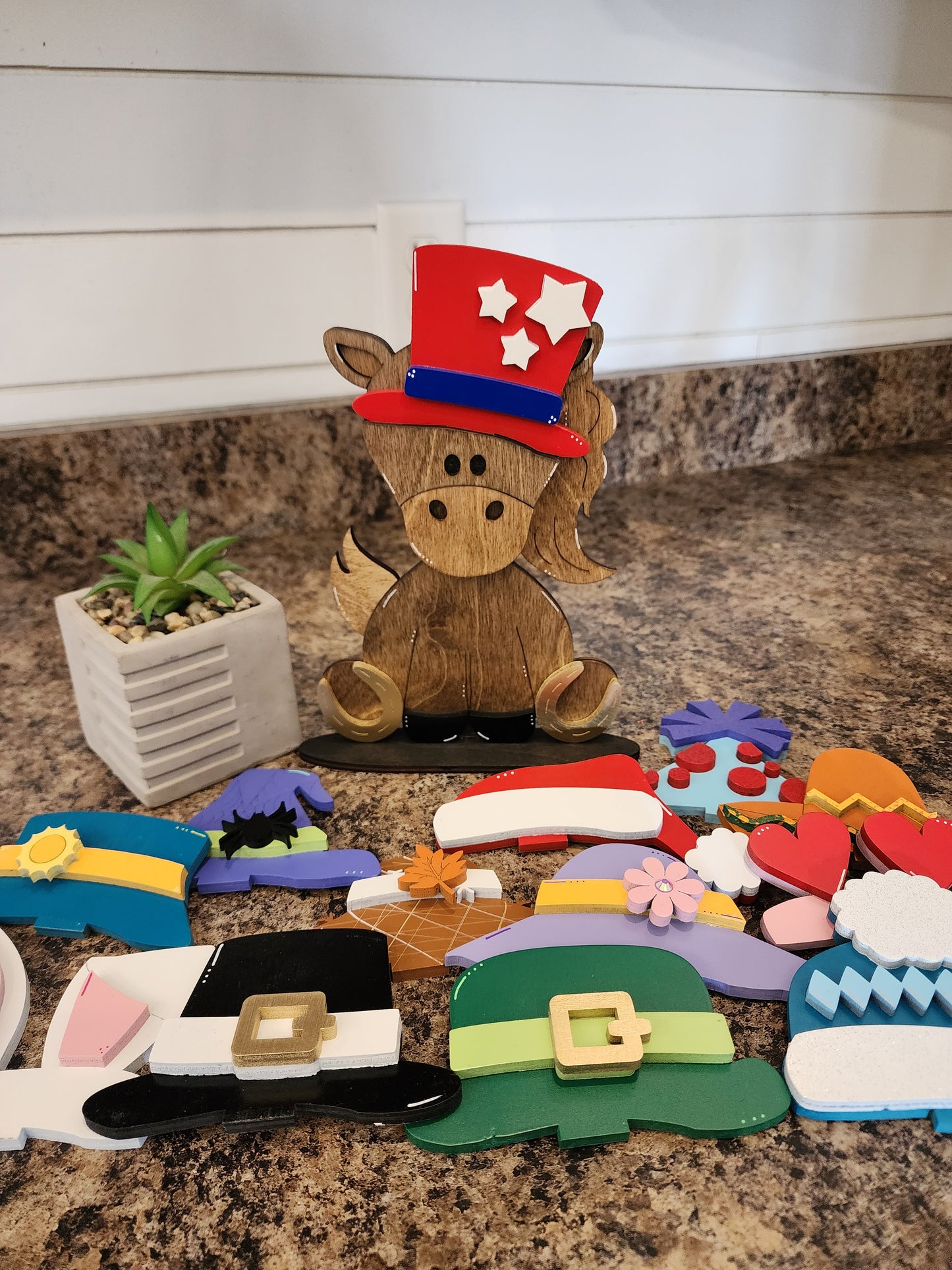 Horse with Interchangeable Hats