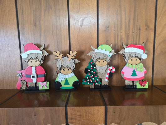 Christmas Highland Cows