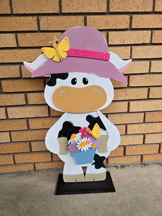 Large Standing Cow with Interchangeable Pieces