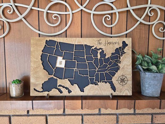 Layered United States Map