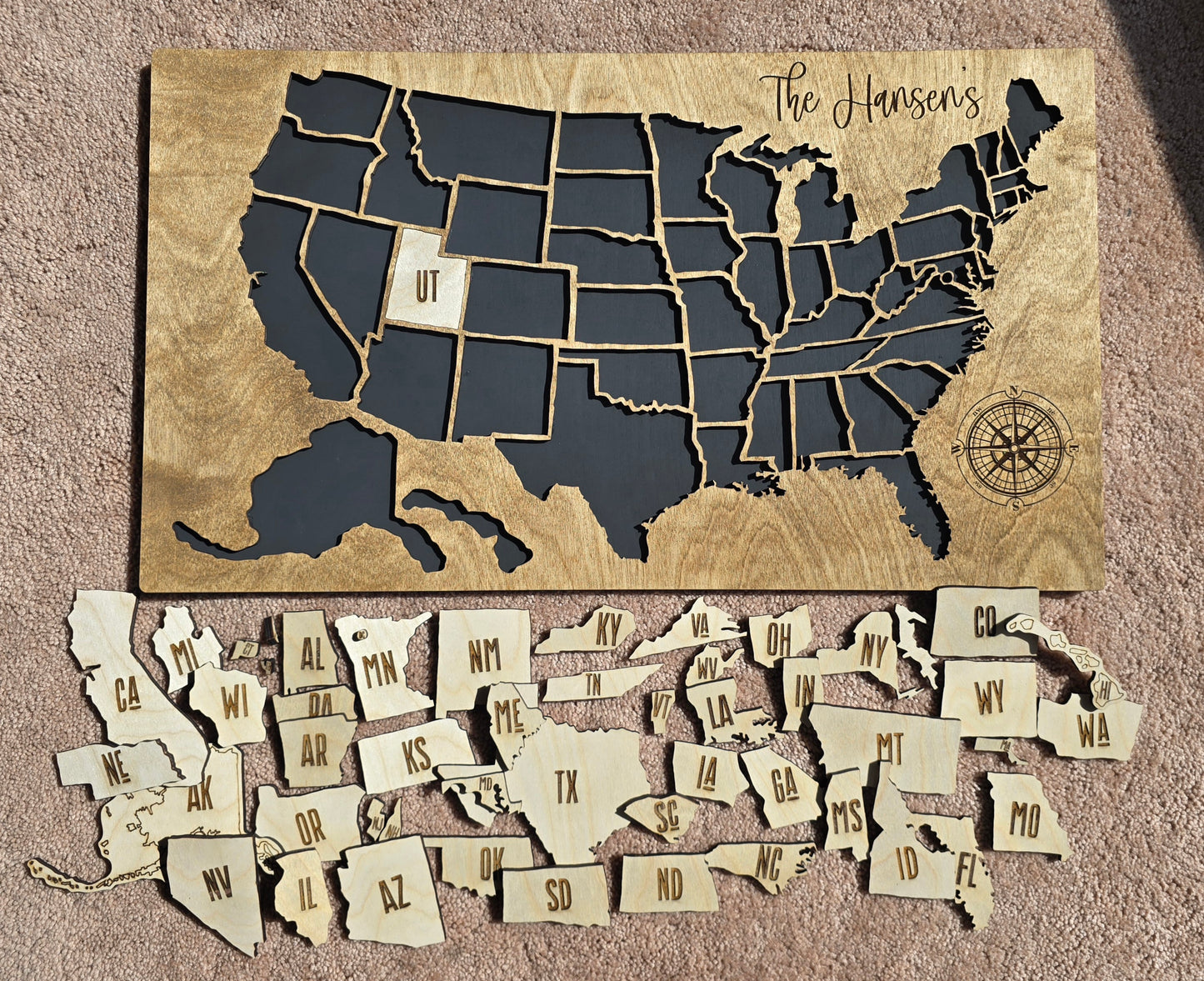 Layered United States Map