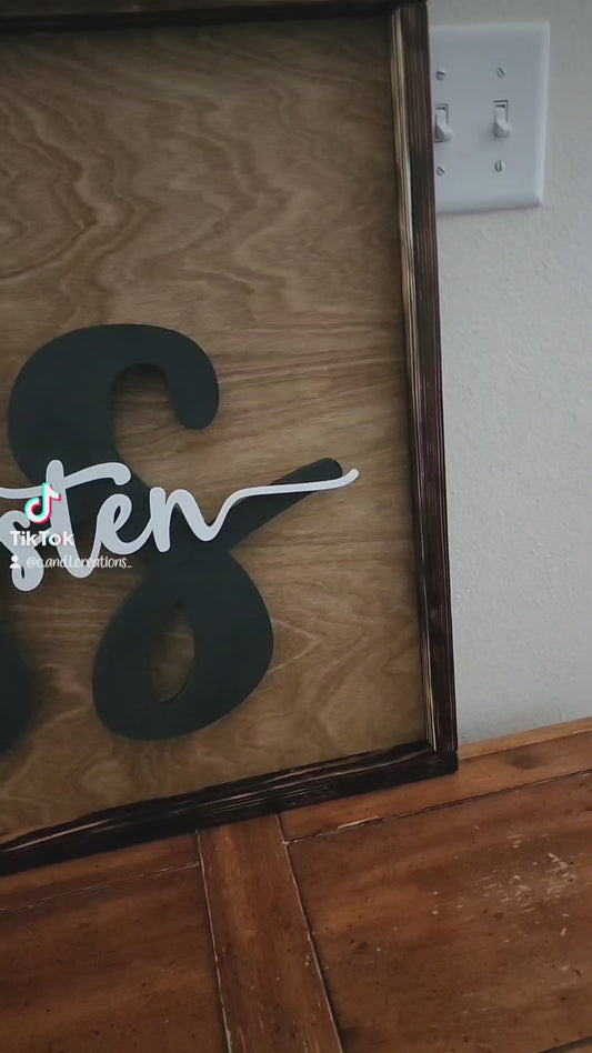 Custom LED Light Last Name Sign